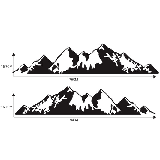 2 PCS/Set D-750 Mountain Pattern Car Modified Decorative Sticker, D-750