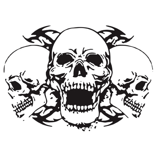 D-923 Three Skulls Pattern Car Modified Decorative Sticker, D-923
