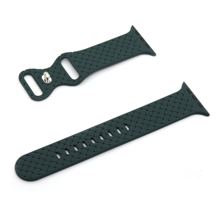 Weave Texture Watch Band For Apple Watch Series, 7 45mm / 6&SE&5&4 44mm / 3&2&1 42mm, 7 41mm / 6&SE&5&4 40mm / 3&2&1 38mm