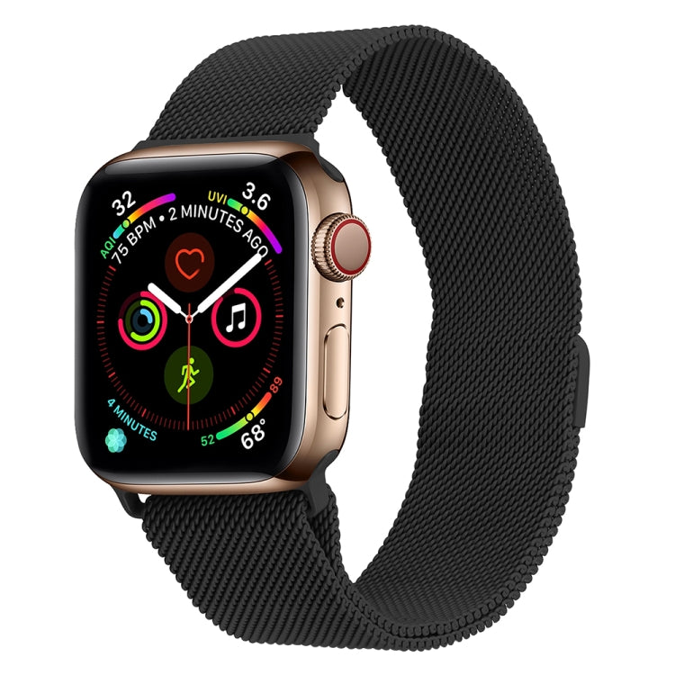 Milanese Stainless Steel Watch Band For Apple Watch Series, 7 45mm / 6&SE&5&4 44mm / 3&2&1 42mm, 7 41mm / 6&SE&5&4 40mm / 3&2&1 38mm