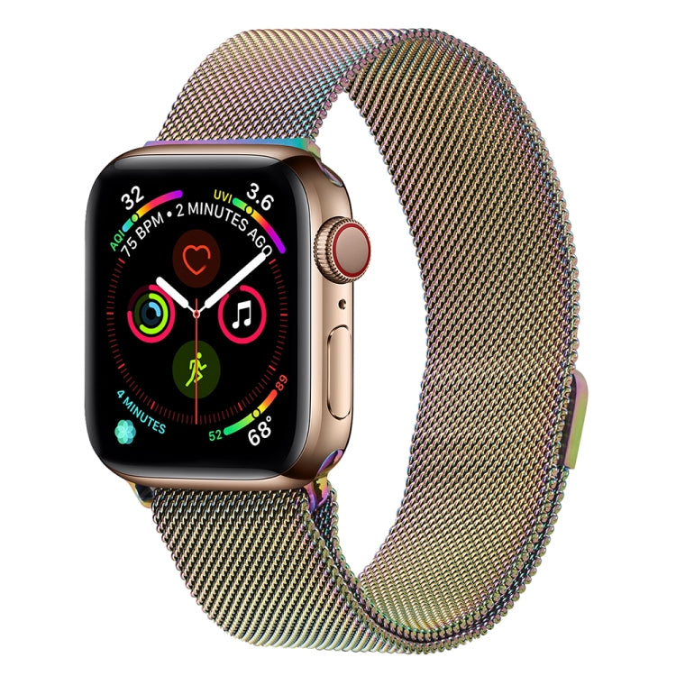 Milanese Stainless Steel Watch Band For Apple Watch Series, 7 45mm / 6&SE&5&4 44mm / 3&2&1 42mm, 7 41mm / 6&SE&5&4 40mm / 3&2&1 38mm