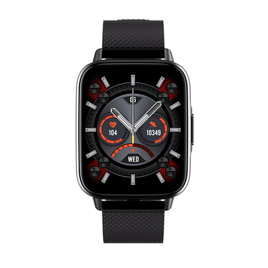 FW02 1.7 Inch Square Screen Silicone Strap Smart Health Watch Supports Heart Rate, Blood Oxygen Monitoring