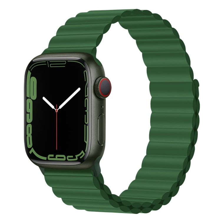 Silicone Magnet Watch Band For Apple Watch Series, 7 45mm / 6&SE&5&4 44mm / 3&2&1 42mm, 7 41mm / 6&SE&5&4 40mm / 3&2&1 38mm
