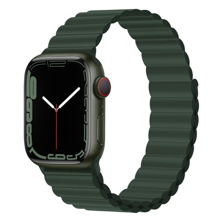 Silicone Magnet Watch Band For Apple Watch Series, 7 45mm / 6&SE&5&4 44mm / 3&2&1 42mm, 7 41mm / 6&SE&5&4 40mm / 3&2&1 38mm
