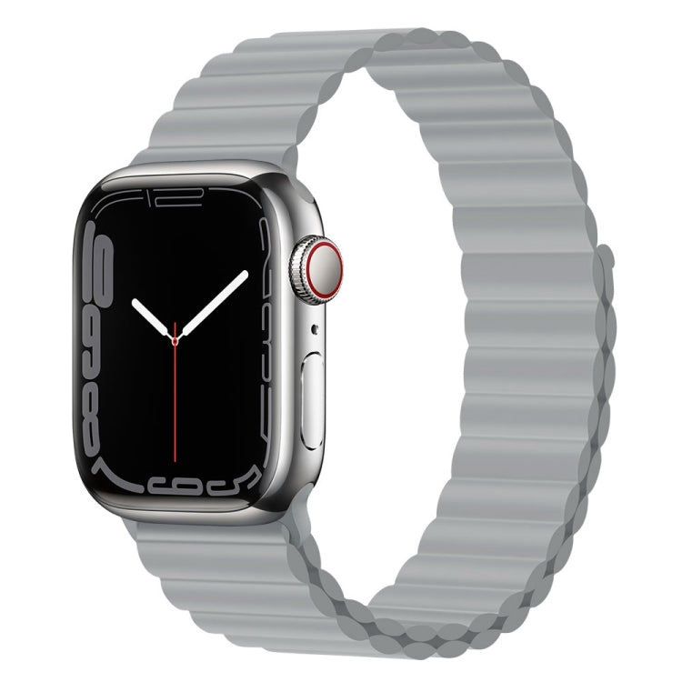 Silicone Magnet Watch Band For Apple Watch Series, 7 45mm / 6&SE&5&4 44mm / 3&2&1 42mm, 7 41mm / 6&SE&5&4 40mm / 3&2&1 38mm