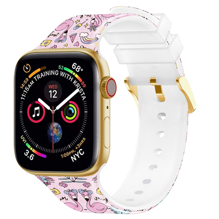 Square Buckle Color Printing Watch Band For Apple Watch Series