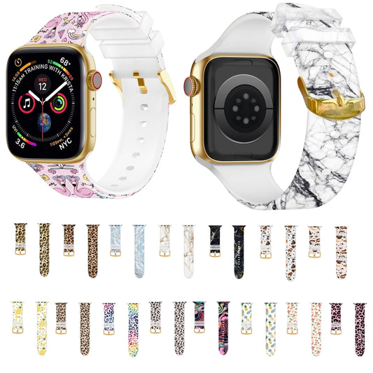 Square Buckle Color Printing Watch Band For Apple Watch Series