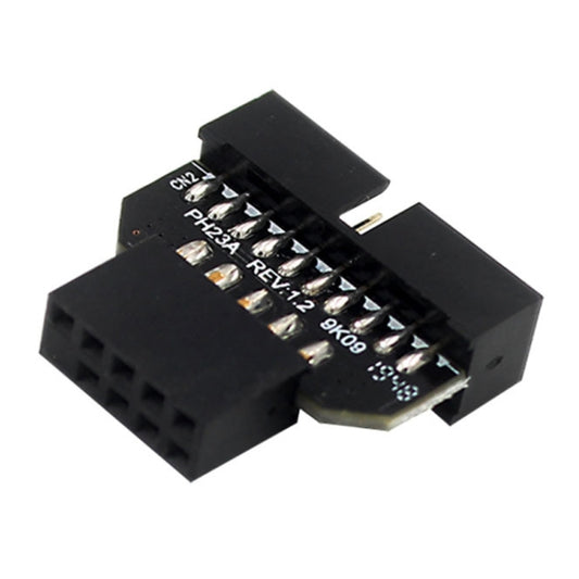 10 PCS Motherboard USB 2.0 9Pin to USB 3.0 19Pin Plug-in Connector Adapter, PH23A, PH23B