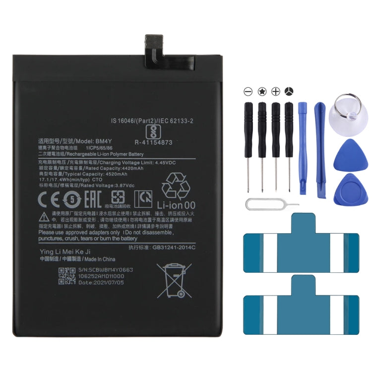 BN53 4820 mAh Li-Polymer Battery Replacement For Xiaomi Redmi Note 9 Pro 5G, BM37, BN51, BM52, BM4M, BM4Q, BN56, BM55, BN53, BN62, BM54, BM4X, BM4Y, BM57, BN59, BP42, 38, BP44, BM5A, BP47, BN66, BM58, BP43, BN57, BS01FA, BN60, BN80, BM4P, BN61