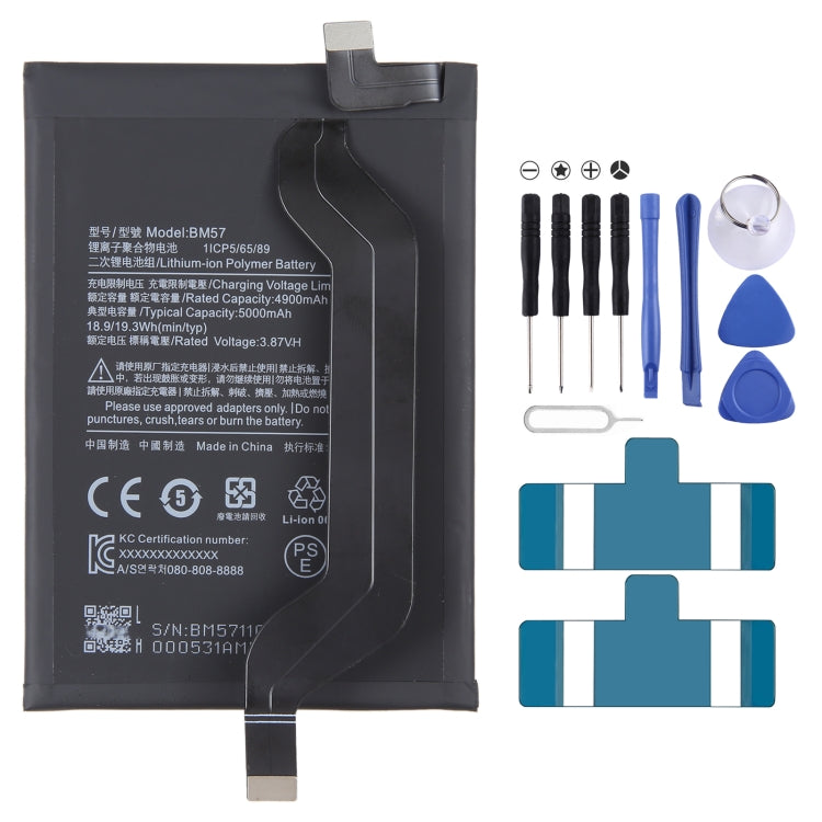 BN53 4820 mAh Li-Polymer Battery Replacement For Xiaomi Redmi Note 9 Pro 5G, BM37, BN51, BM52, BM4M, BM4Q, BN56, BM55, BN53, BN62, BM54, BM4X, BM4Y, BM57, BN59, BP42, 38, BP44, BM5A, BP47, BN66, BM58, BP43, BN57, BS01FA, BN60, BN80, BM4P, BN61