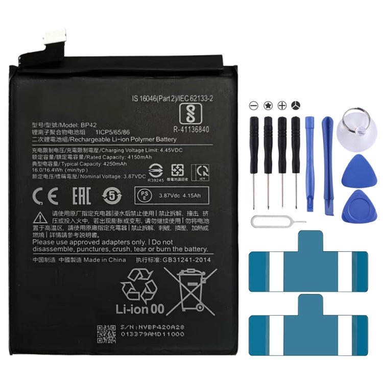 BN53 4820 mAh Li-Polymer Battery Replacement For Xiaomi Redmi Note 9 Pro 5G, BM37, BN51, BM52, BM4M, BM4Q, BN56, BM55, BN53, BN62, BM54, BM4X, BM4Y, BM57, BN59, BP42, 38, BP44, BM5A, BP47, BN66, BM58, BP43, BN57, BS01FA, BN60, BN80, BM4P, BN61