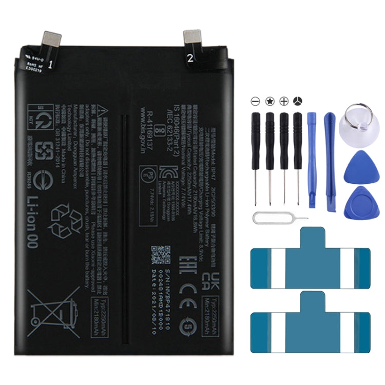 BN53 4820 mAh Li-Polymer Battery Replacement For Xiaomi Redmi Note 9 Pro 5G, BM37, BN51, BM52, BM4M, BM4Q, BN56, BM55, BN53, BN62, BM54, BM4X, BM4Y, BM57, BN59, BP42, 38, BP44, BM5A, BP47, BN66, BM58, BP43, BN57, BS01FA, BN60, BN80, BM4P, BN61
