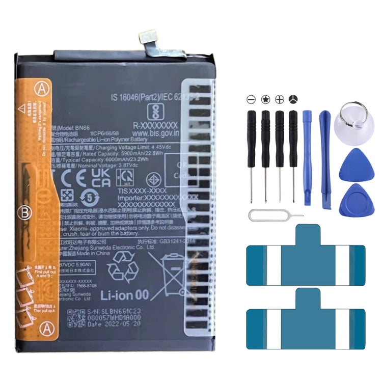 BN53 4820 mAh Li-Polymer Battery Replacement For Xiaomi Redmi Note 9 Pro 5G, BM37, BN51, BM52, BM4M, BM4Q, BN56, BM55, BN53, BN62, BM54, BM4X, BM4Y, BM57, BN59, BP42, 38, BP44, BM5A, BP47, BN66, BM58, BP43, BN57, BS01FA, BN60, BN80, BM4P, BN61