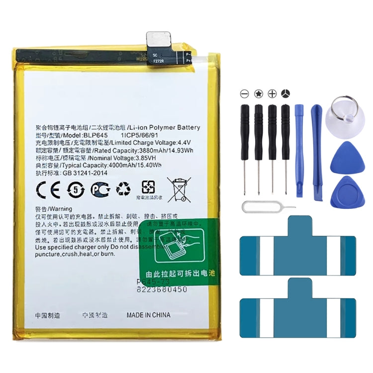 BLP855 4500 mAh Li-Polymer Battery Replacement For OPPO Reno6 Pro 5G / K9 Pro, BLP595, BLP603, BLP599, BLP611, BLP609, BLP621, BLP623, BLP635, BLP643, BLP639, BLP645, BLP631, BLP649, BLP663, BLP651, BLP661, BLP671, BLP673, BLP683, BLP689, BLP709, BLP70...