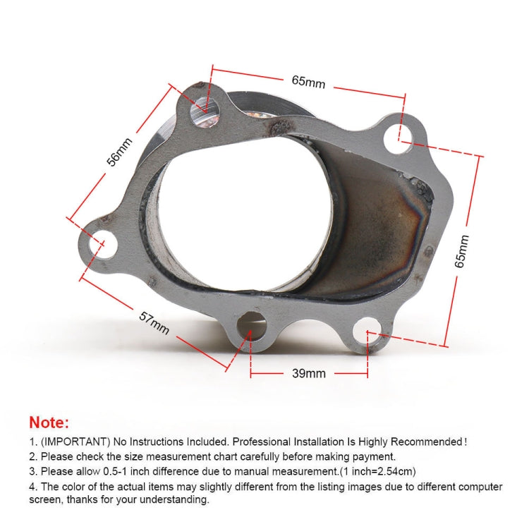 Car Modified 63mm Turbo Down Pipe V-band Adapter with Clamp Flange, Turbo Down Pipe Adapter