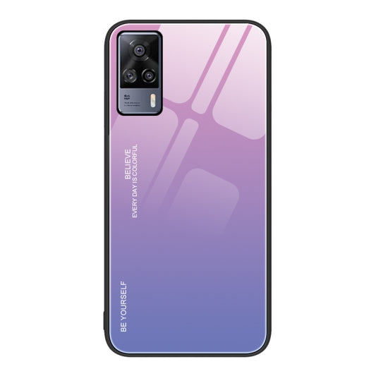 Gradient Color Glass Case, For Realme 7, For vivo S9e, For vivo S9, For vivo S10, For vivo V15, For vivo V21
