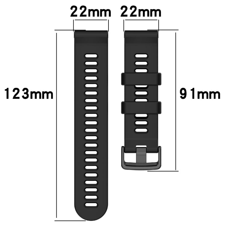 22mm Silicone Twill Watch Band, For Garmin Forerunner 955