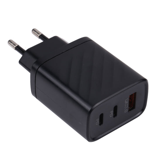 Chargeur de voyage mural 3 en 1 AR-892 QC3.0 PD20W USB + USB-C / Type-C, prise UE, prise UK