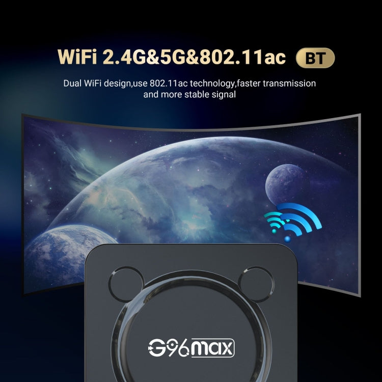 G96max Smart 4K HD Android 11.0 TV Box, Amlogic S905W2 Quad Core ARM Cortex A35, Support Dual Band WiFi, HDMI, RJ45, 2GB+16GB, 4GB+32GB, 4GB+64GB
