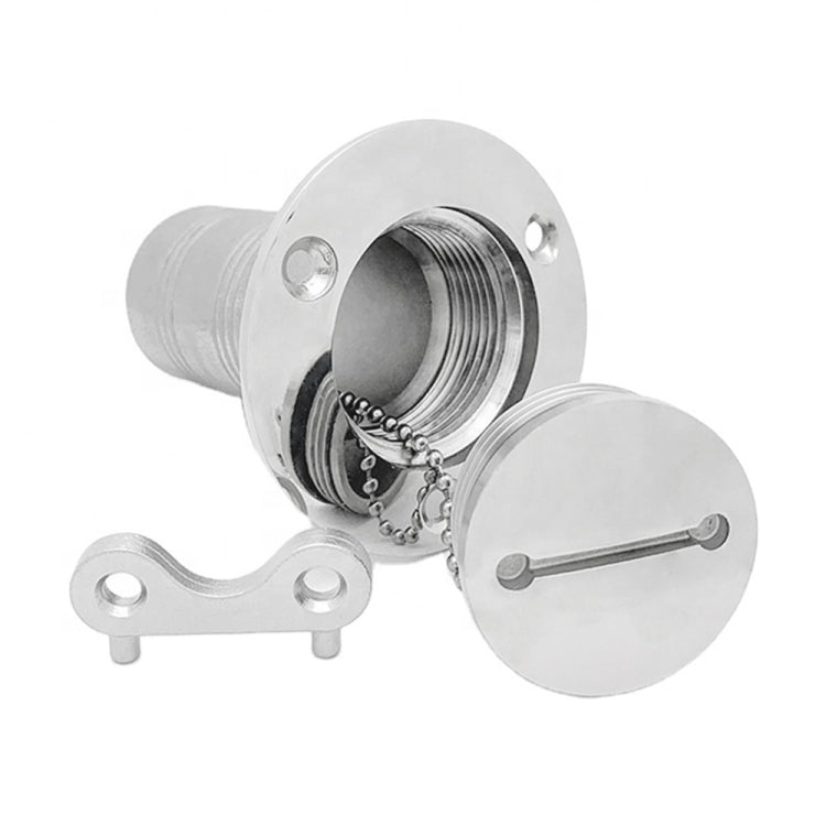 Stainless Steel Yacht Universal Fuel Filler, 1-1/2 inch, 2 inch