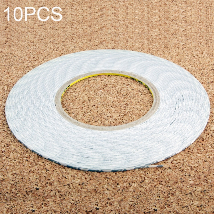 10 PCS Double Sided Adhesive Sticker Tape for Phone Touch Panel Repair, Length: 50m, 1mm, 2mm