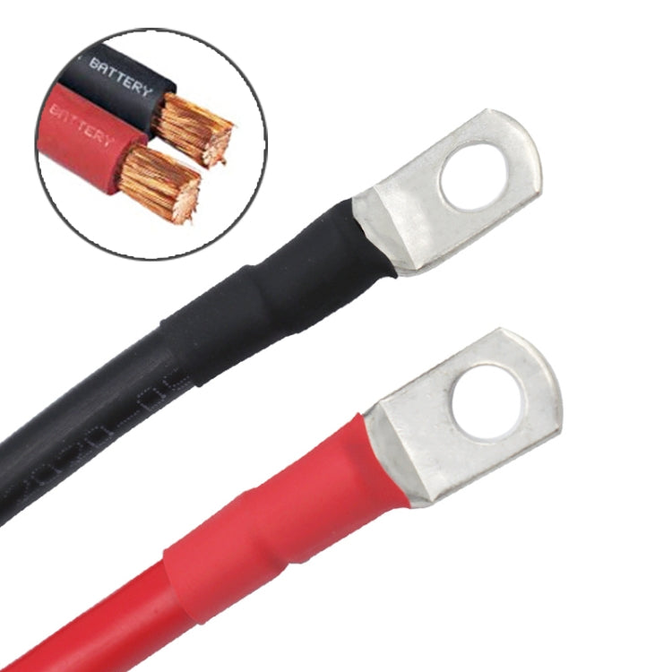 Car 50cm Red + Black Pure Copper Battery Inverter Cable, 10AWG 6-5, 8AWG 10-6, 6AWG 25-8, 6AWG 25-10