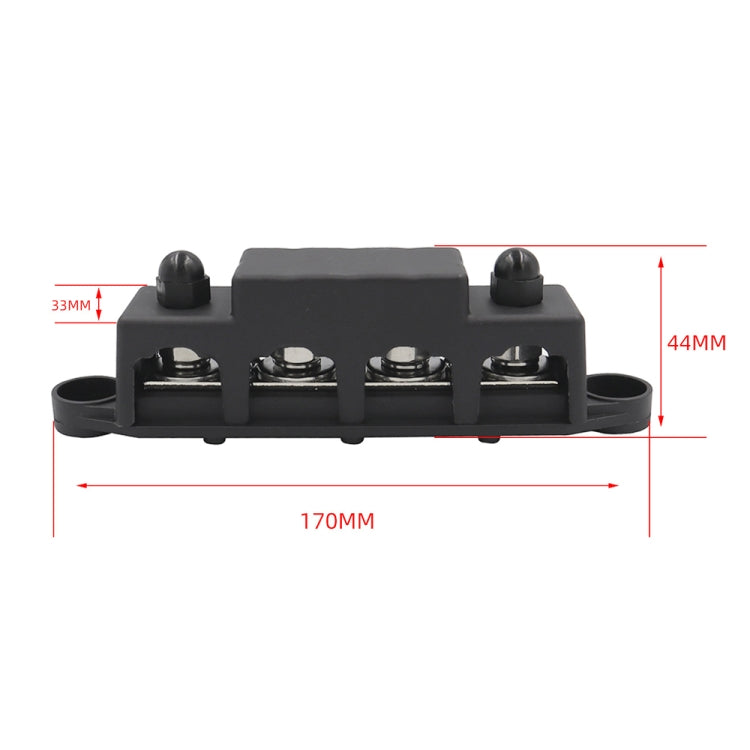 RV Ship High Current Power Distribution Terminal Block with Cover, Black M8 Stud, Red M8 Stud, Black M10 Stud, Red M10 Stud, 1 Pair Black & Red M8 Stud, 1 Pair Black & Red M10 Stud