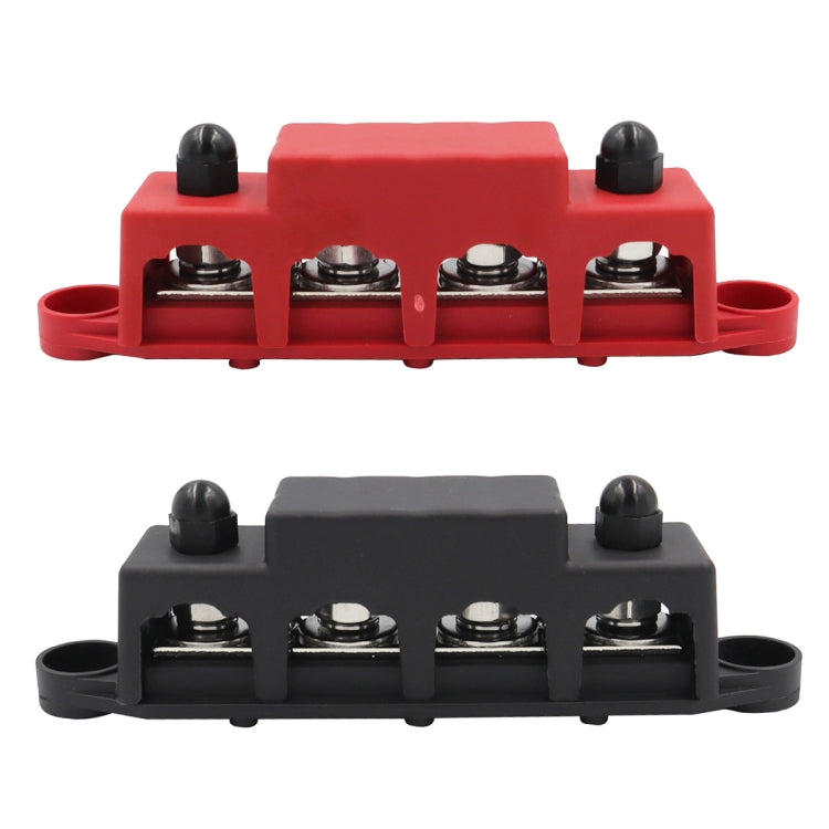 RV Ship High Current Power Distribution Terminal Block with Cover, Black M8 Stud, Red M8 Stud, Black M10 Stud, Red M10 Stud, 1 Pair Black & Red M8 Stud, 1 Pair Black & Red M10 Stud