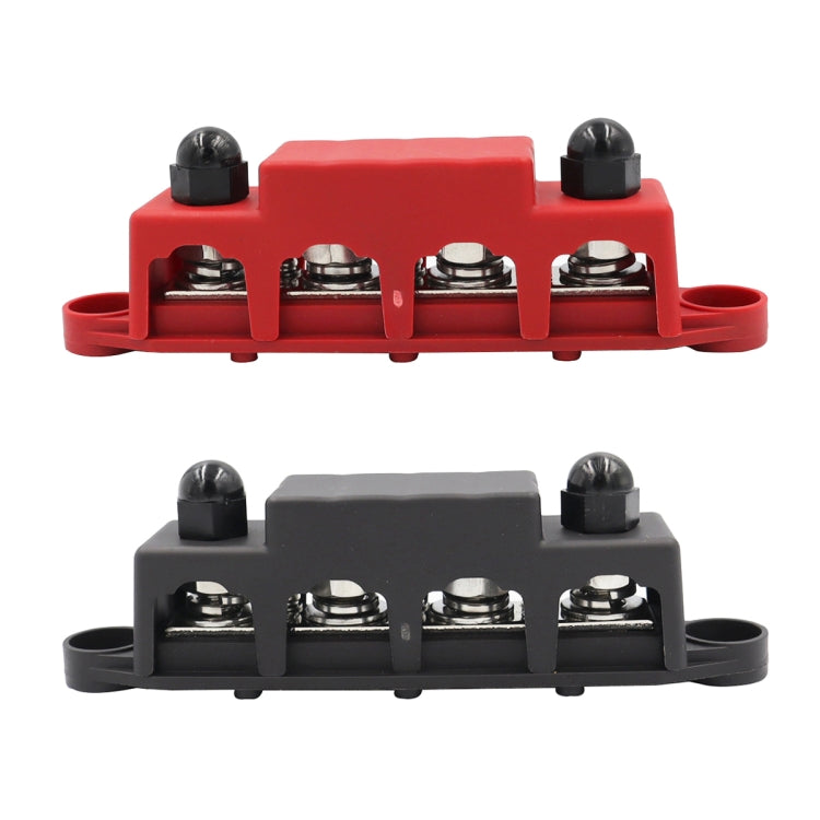 RV Ship High Current Power Distribution Terminal Block with Cover, Black M8 Stud, Red M8 Stud, Black M10 Stud, Red M10 Stud, 1 Pair Black & Red M8 Stud, 1 Pair Black & Red M10 Stud