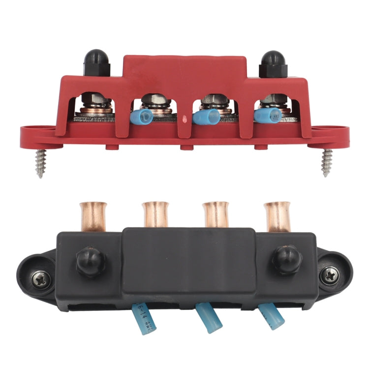 RV Ship High Current Power Distribution Terminal Block with Accessories, Black M8 Stud with Accessories, Red M8 Stud with Accessories, Black M10 Stud with Accessories, Red M10 Stud with Accessories
