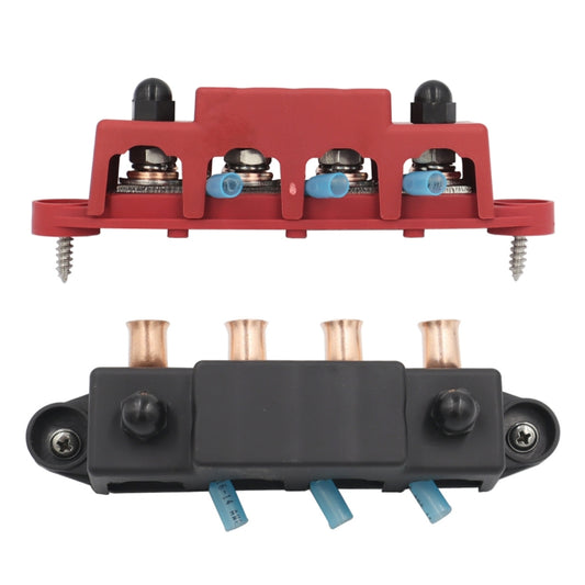 RV Ship High Current Power Distribution Terminal Block with Accessories, Black M8 Stud with Accessories, Red M8 Stud with Accessories, Black M10 Stud with Accessories, Red M10 Stud with Accessories