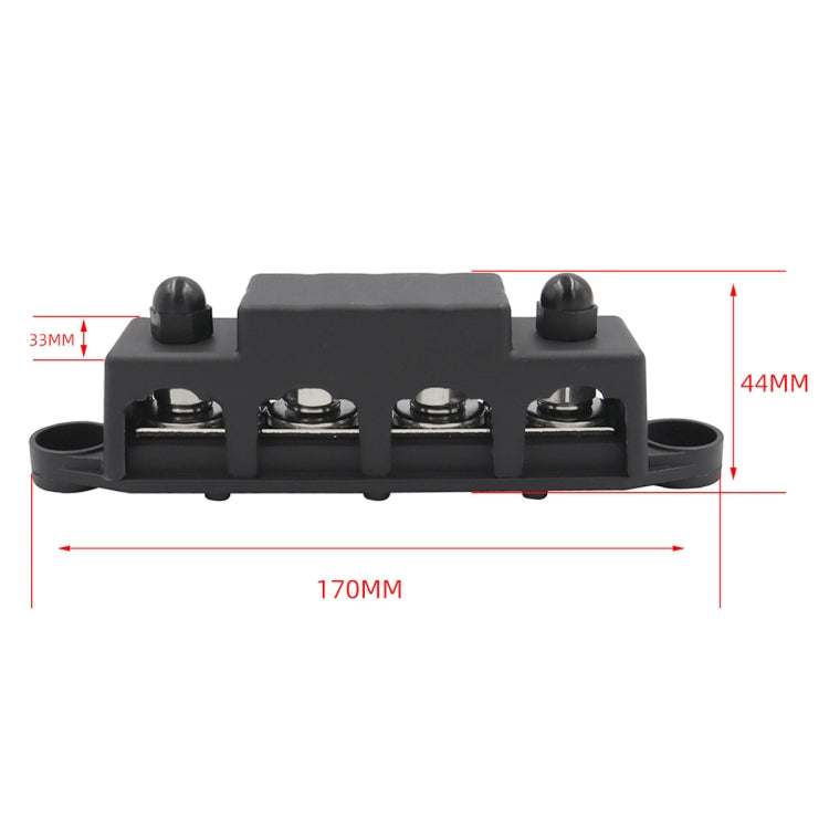 RV Ship High Current Power Distribution Terminal Block with Accessories, Black M8 Stud with Accessories, Red M8 Stud with Accessories, Black M10 Stud with Accessories, Red M10 Stud with Accessories