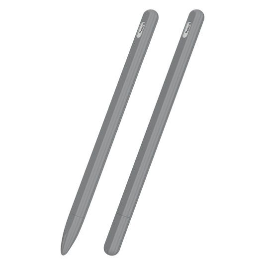Étui de stylet en silicone liquide rayé 3 en 1 avec deux capuchons de pointe, pour Apple Pencil 1, pour Apple Pencil 2