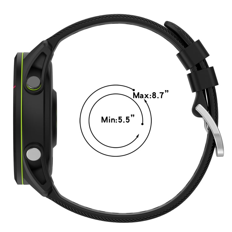 22mm Cross Textured Silicone Watch Band, For Garmin Forerunner255