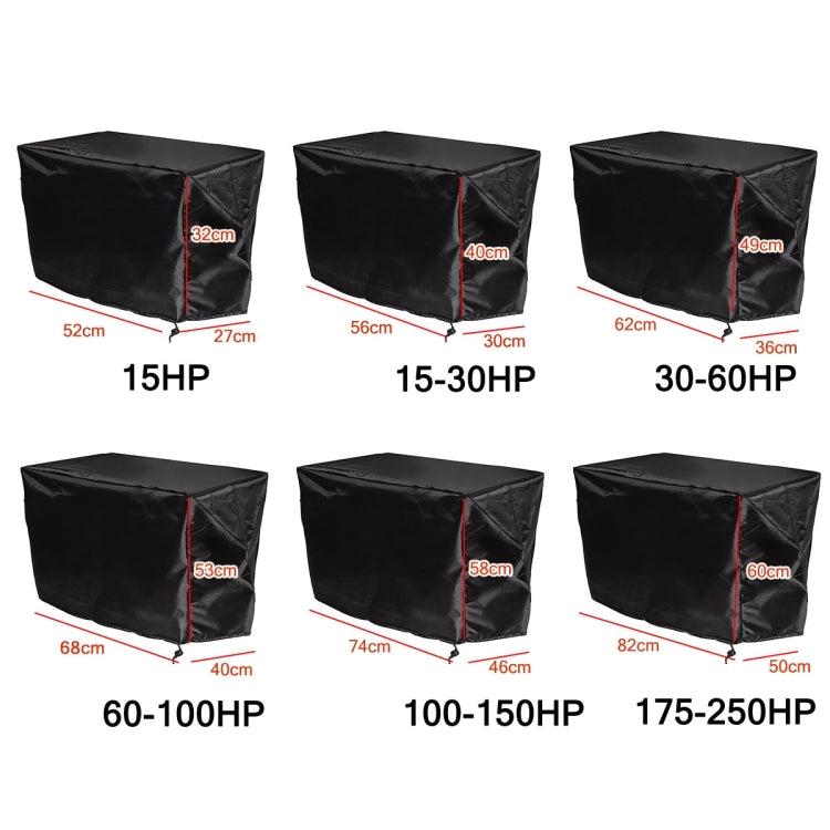 210D Oxford Cloth Boat Propeller Engine Waterproof and Dustproof Cover, 52x27x32cm/15HP, 56x30x40cm/15-30HP, 62x36x49cm/30-60HP, 68x40x53cm/60-100HP, 74x45x58cm/100-150HP, 82x50x60cm/175-250HP