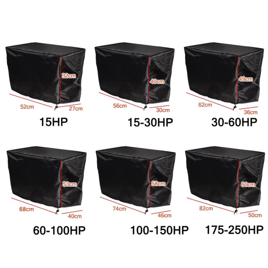 210D Oxford Cloth Boat Propeller Engine Waterproof and Dustproof Cover, 52x27x32cm/15HP, 56x30x40cm/15-30HP, 62x36x49cm/30-60HP, 68x40x53cm/60-100HP, 74x45x58cm/100-150HP, 82x50x60cm/175-250HP