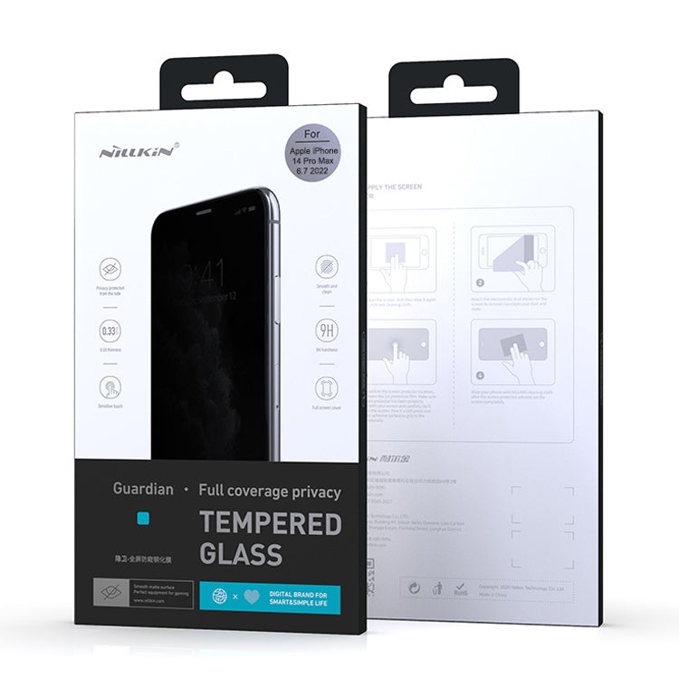 NILLKIN Fog Mirror 0.33mm 9H Full Screen Matte Tempered Glass Film, For iPhone 14 Pro