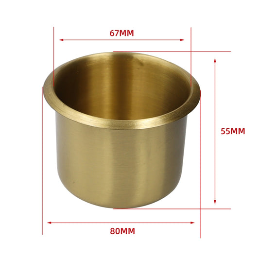 Functional Sofa RV Cup Holder Car Embedded Brass Cup Holder, 6.7x5.5cm, 9x5.5cm