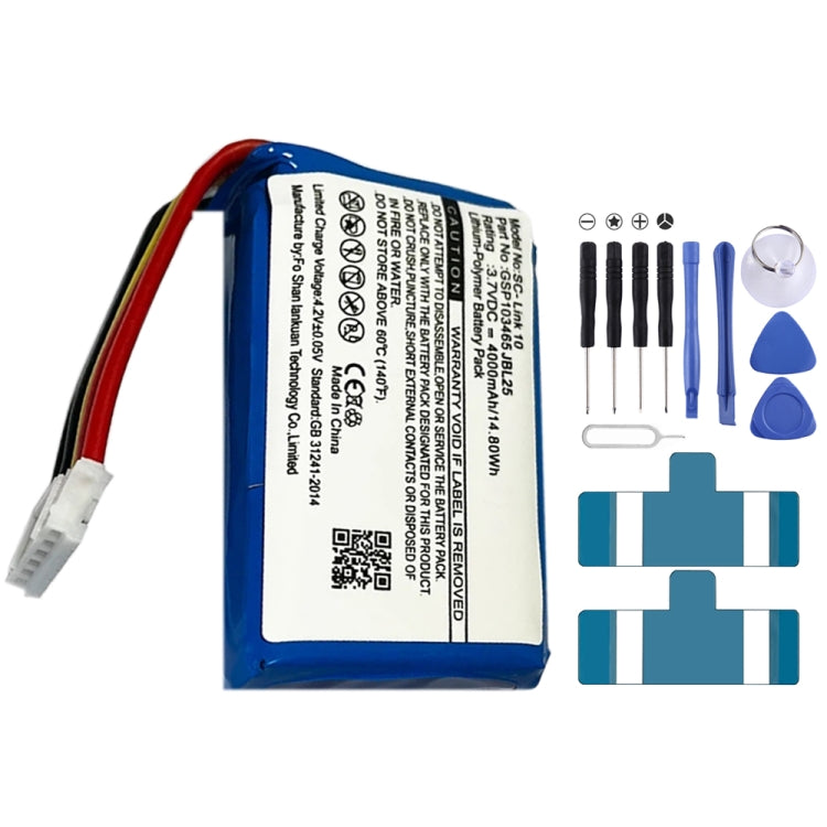 For JBL Charger 2+/Charge 2 Plus/Charge 3 2015 GSP1029102R 310SL P763098 6000mAh Battery Replacement