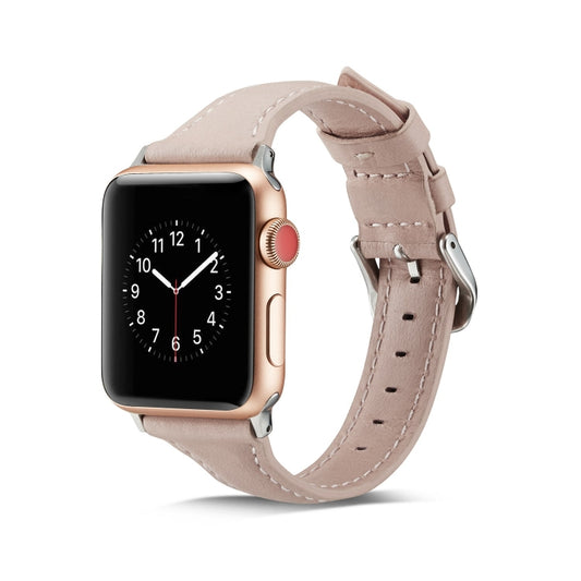 Bracelet de montre de remplacement en cuir fin, pour Apple Watch 5/4 44mm et 3/2/1 42mm, pour Apple Watch 5/4 40mm et 3/2/1 38mm