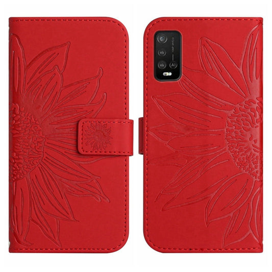 Skin Feel Sun Flower Pattern Flip Leather Phone Case with Lanyard, For Wiko Power U10 / U20, For Wiko Power U30, For Wiko T3, For Wiko T10, For Wiko T50, For Google Pixel 6, For Google Pixel 6 Pro, For Google Pixel 6A, For Google Pixel 7