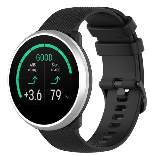 For Polar Ignite 20mm Small Plaid Texture Silicone Wrist Strap Watchband, 20mm