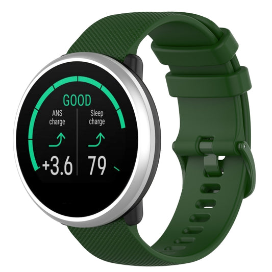 Für Polar Ignite 20mm Silikon-Armband mit Karo-Muster, 20mm
