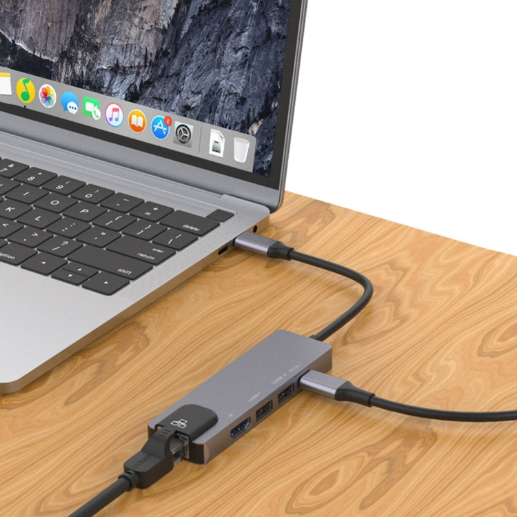 Onten OTN-UC920S USB-C / Type-C Portable Multifunctional HUB Docking Station, OTN-UC920S