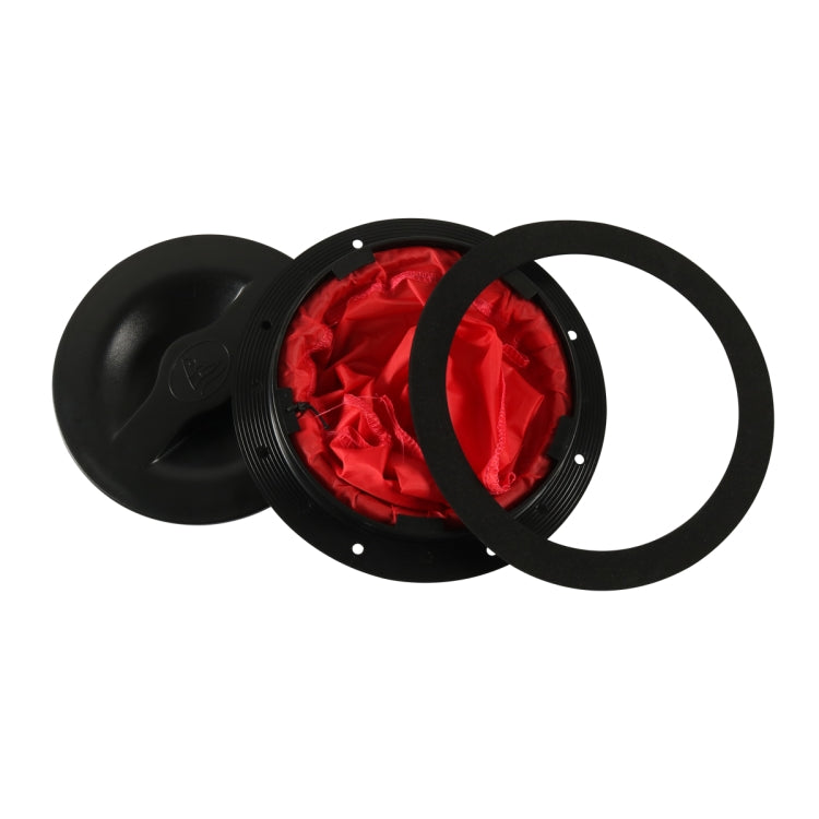 A6651-01 Universal 6 inch Round Deck Hatch Cover with Red Mesh Pocket, A6651-01