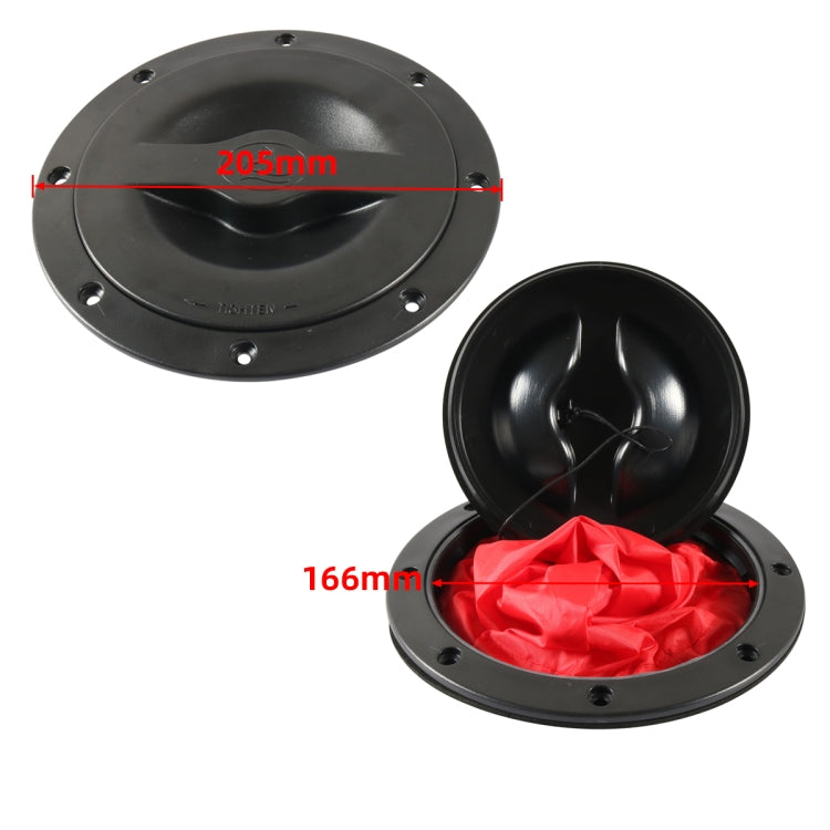 A6651-01 Universal 6 inch Round Deck Hatch Cover with Red Mesh Pocket, A6651-01