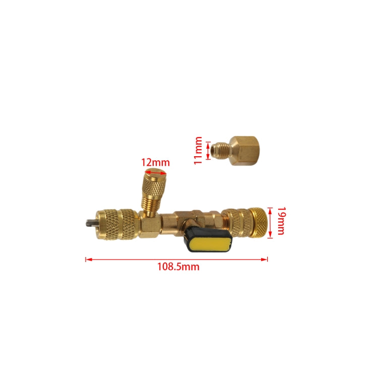 A6414 Outil de chargement et déchargement d'obus de valve de voiture Clé d'outil de réfrigération, A6414