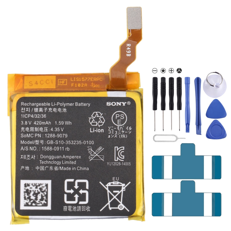 Pour Samsung Gear Live SM-R382 300mAh EB-BR382ABE Batterie de remplacement, pour SONY Smart Watch 3, pour HUAMI AMAZFIT GTS 2 / GTS 2 Mini, pour Amazfit GTR 2 / 2E, pour Huawei GT2 Pro, pour Huawei GS PRO, pour Samsung Galaxy Buds Pro...