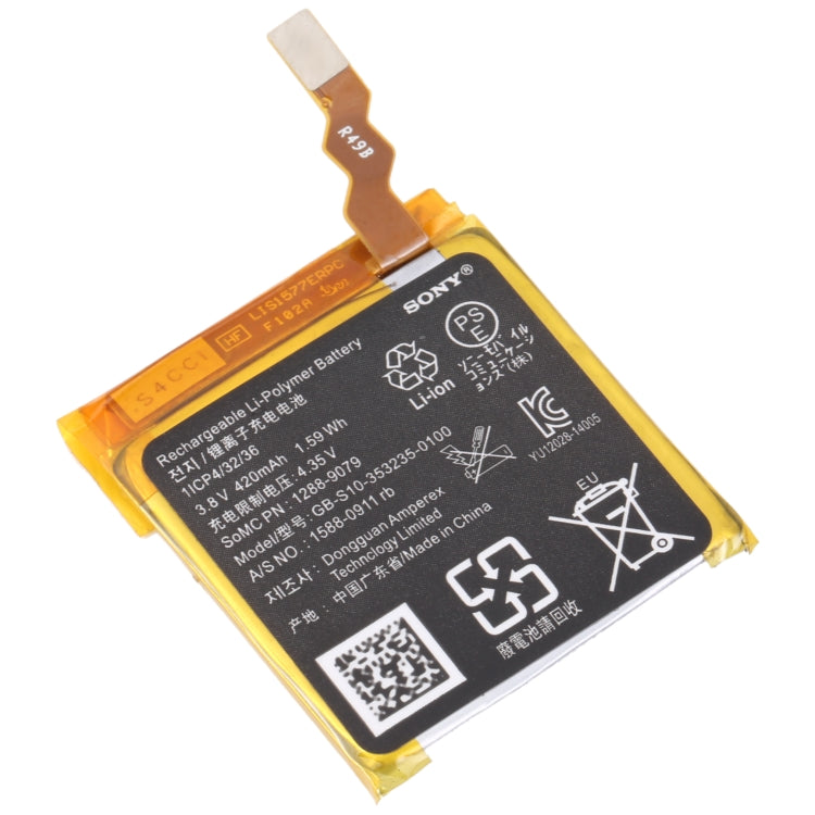Pour Samsung Gear Live SM-R382 300mAh EB-BR382ABE Batterie de remplacement, pour SONY Smart Watch 3, pour HUAMI AMAZFIT GTS 2 / GTS 2 Mini, pour Amazfit GTR 2 / 2E, pour Huawei GT2 Pro, pour Huawei GS PRO, pour Samsung Galaxy Buds Pro...