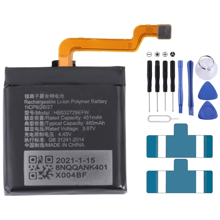 Pour Samsung Gear Live SM-R382 300mAh EB-BR382ABE Batterie de remplacement, pour SONY Smart Watch 3, pour HUAMI AMAZFIT GTS 2 / GTS 2 Mini, pour Amazfit GTR 2 / 2E, pour Huawei GT2 Pro, pour Huawei GS PRO, pour Samsung Galaxy Buds Pro...